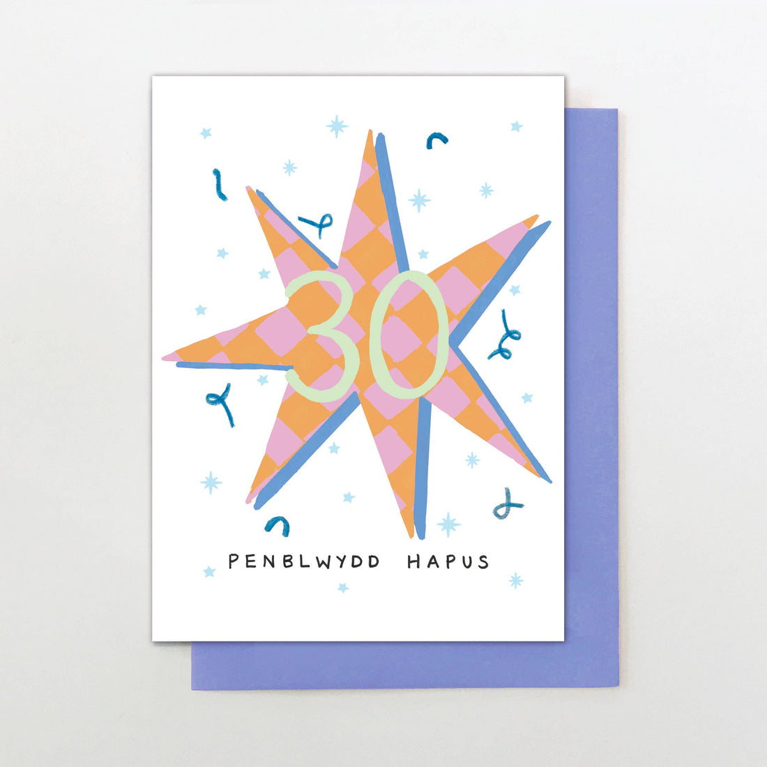 Welsh 30th Birthday card "Penblwydd Hapus 30"
