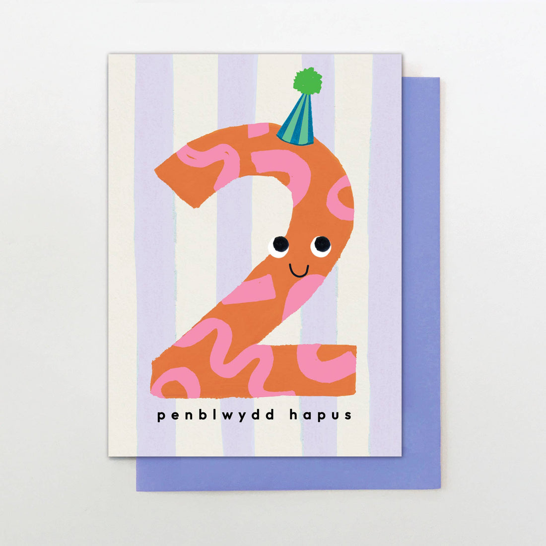 Welsh 2nd Birthday card "Penblwydd Hapus 2"