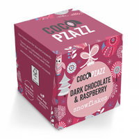 Welsh Dark Chocolate & Raspberry Snowflakes 80g