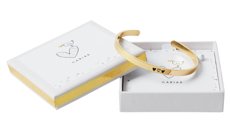 Gold plated bangle - Cariad