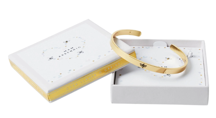 Gold plated bangle - Mam Arbennig