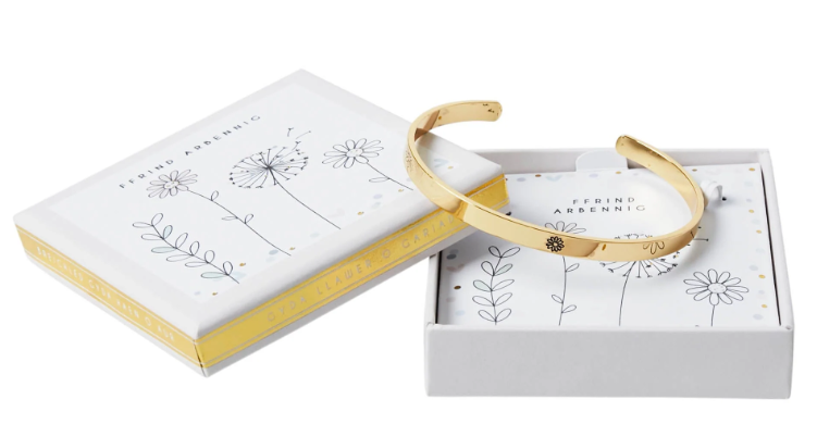 Gold plated bangle - Ffrind Arbennig