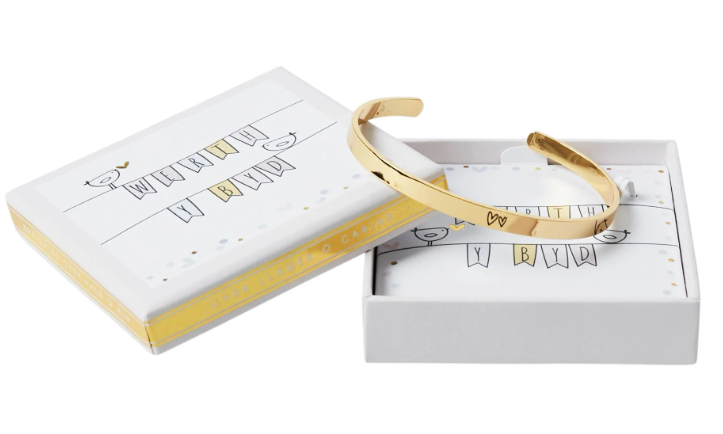 Gold plated bangle - Werth y Byd