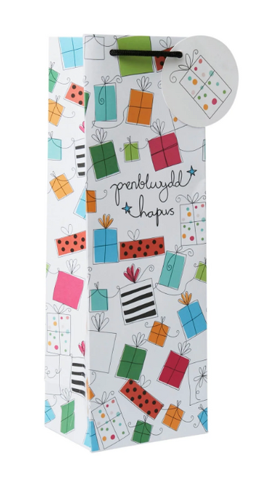Welsh Bottle Bag - Penblwydd Hapus - Presents