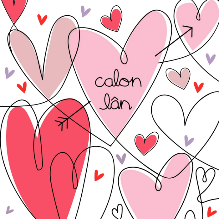 Love card 'Calon Lân' hearts