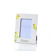 Ceramic photo frame 6x4 - 'Atgofion' - Daffodils