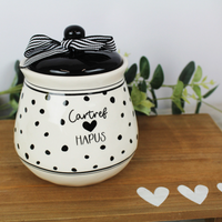 Ceramic Storage Canister 'Cartref Hapus'