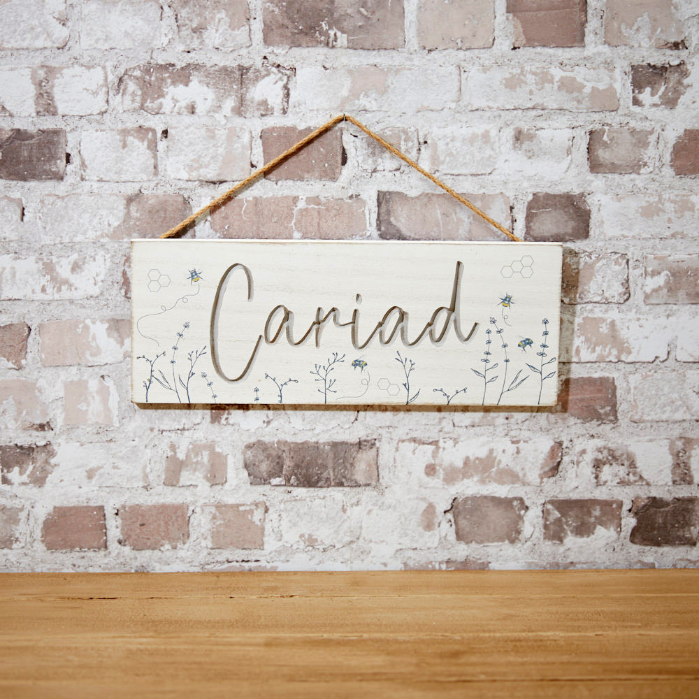 Engraved plaque - Cartref / Cariad