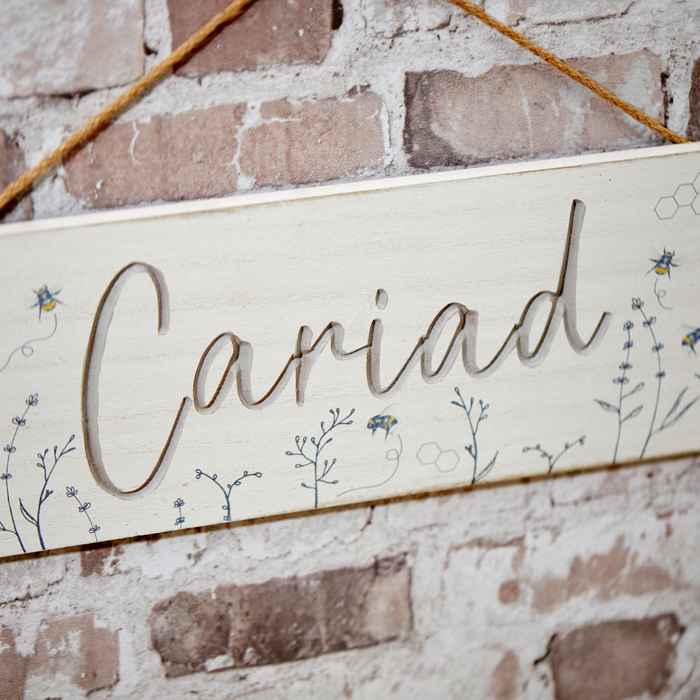 Engraved plaque - Cartref / Cariad