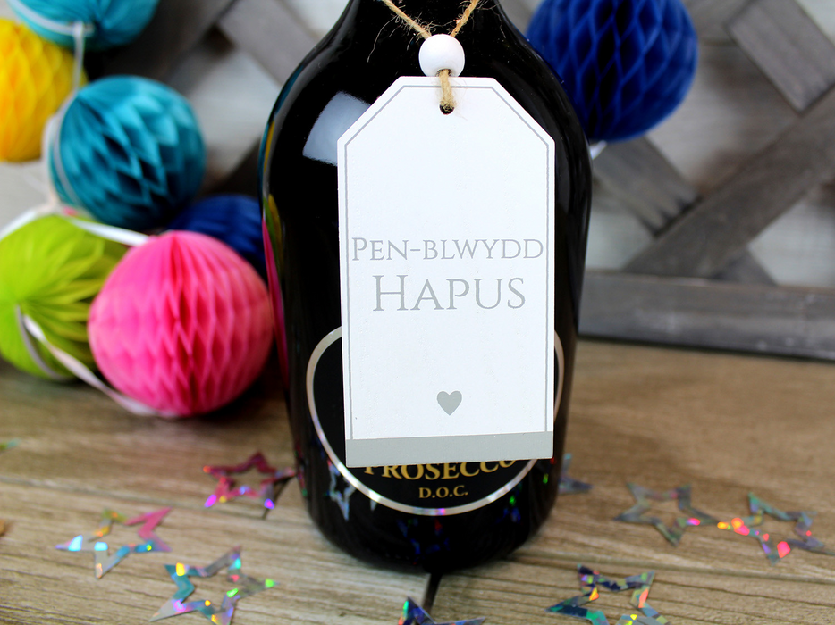 Gift Tag 'Pen-blwydd Hapus' happy birthday