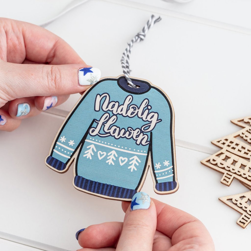Blue Christmas Jumper Decoration &
