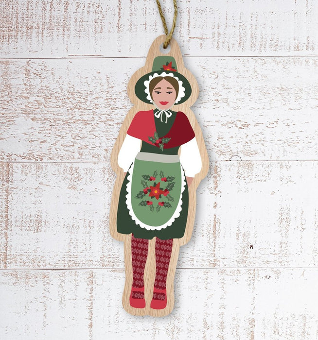 Wooden Christmas Decoration - Angharad
