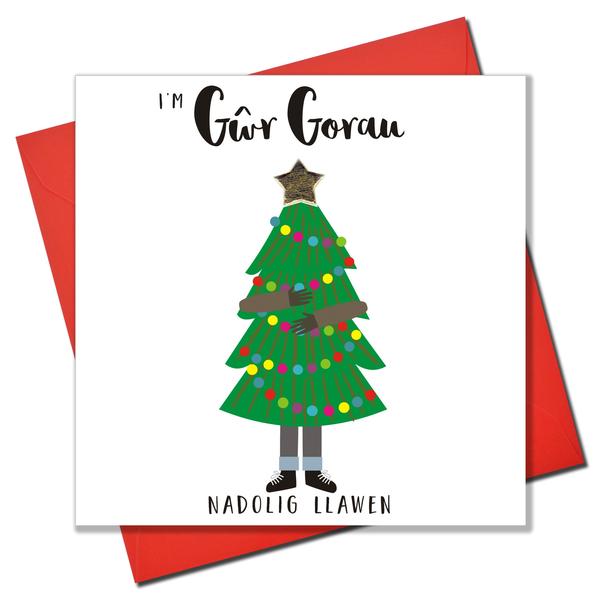 Christmas Card 'Nadolig Llawen i'm Gŵr Gorau' - Merry Christmas to my Best Husband