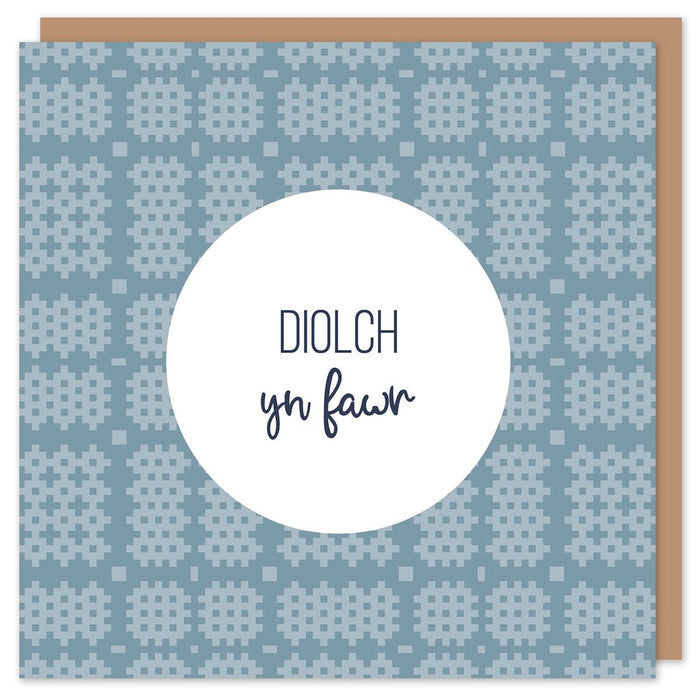 Thank you card 'Diolch yn fawr' Welsh Tapestry