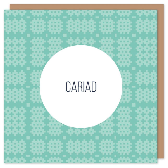 Love card 'Cariad' Welsh Tapestry