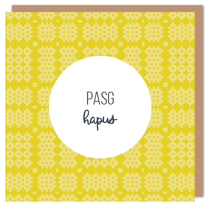 Easter card 'Pasg Hapus' Welsh Tapestry