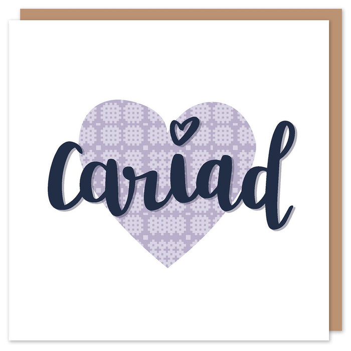 Love card 'Cariad' Welsh Tapestry