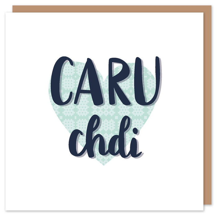 Love card 'Caru chdi' Welsh Tapestry