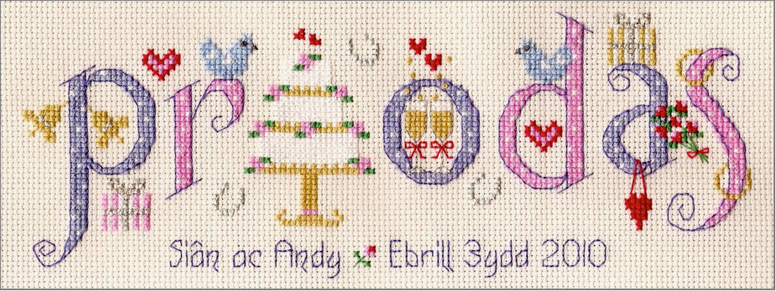 Priodas wedding cross stitch chart