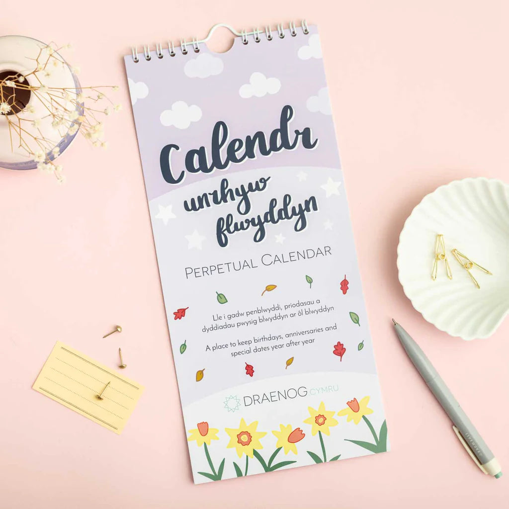 Welsh Calendar  Perpetual / Any Year / Birthday Planner