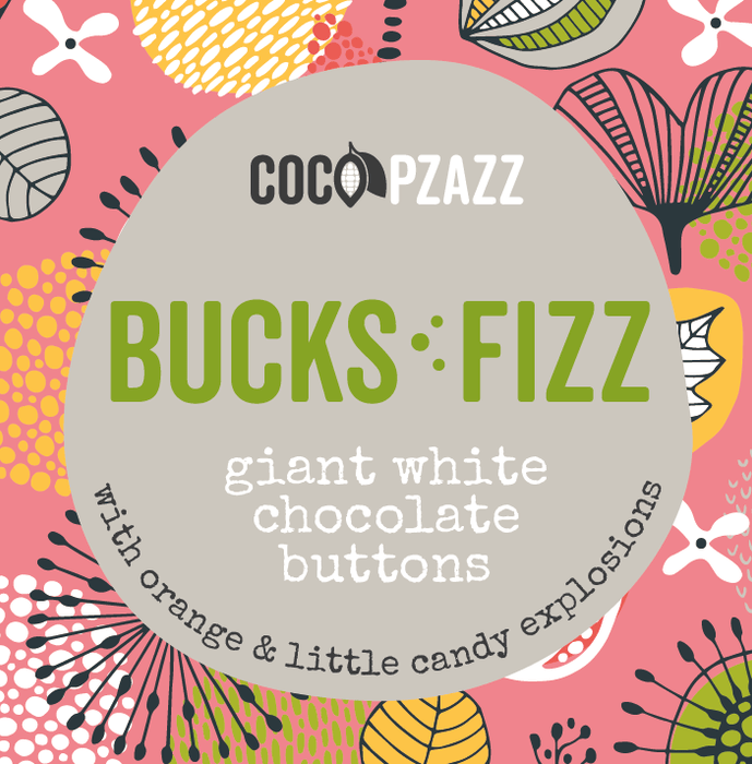 Welsh Giant White Chocolate Buttons - Bucks Fizz 96g