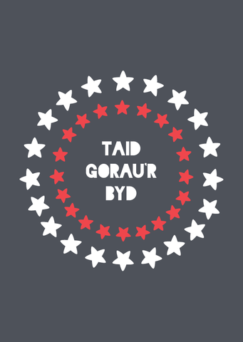 Welsh Father's day card 'Taid Gorau'r Byd' stars