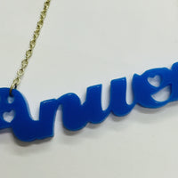 Laser Cut Acrylic Name Necklace - Anwen