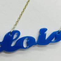 Laser Cut Acrylic Name Necklace - Lois