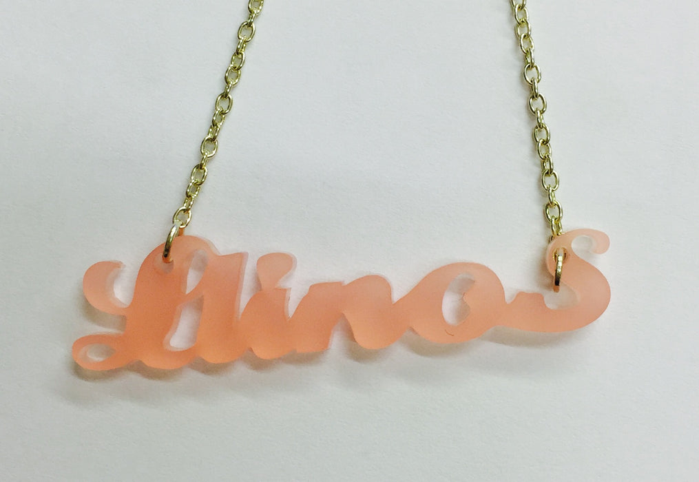 Laser Cut Acrylic Name Necklace - Llinos