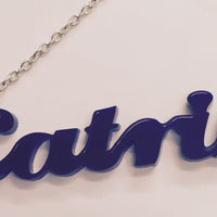 Laser Cut Acrylic Name Necklace - Catrin