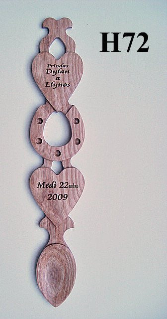 Two Hearts and Horseshoe Lovespoon