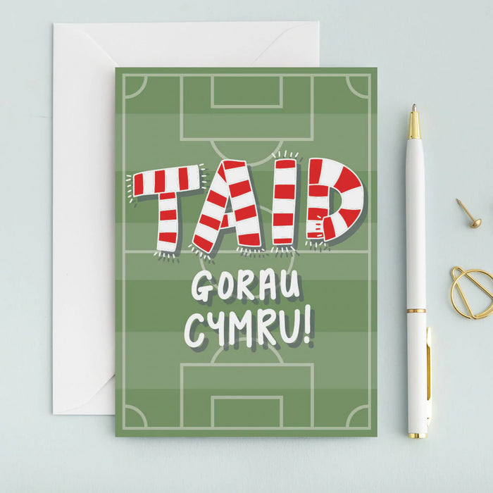 Welsh Father's day card 'Taid Gorau Cymru' Best Grandad in Wales - Football