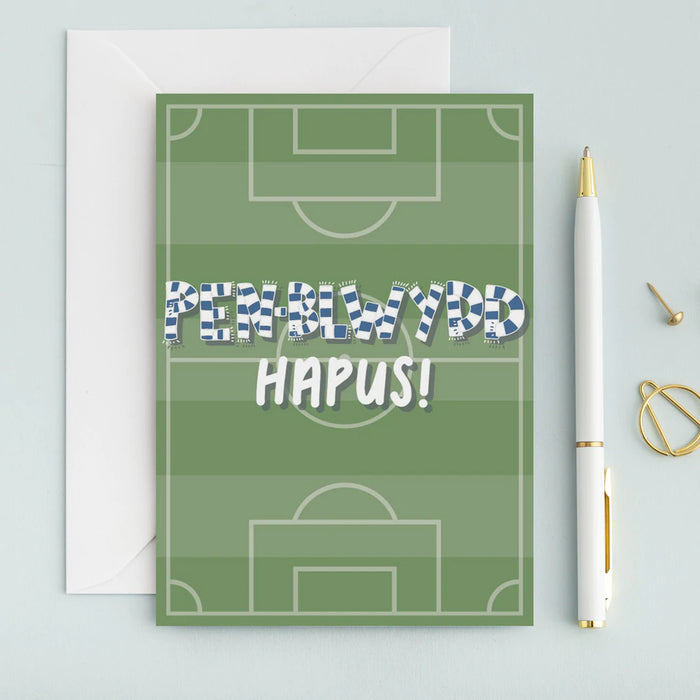 Birthday card 'Pen-blwydd hapus' - Football