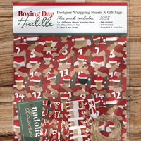 Christmas wrapping paper & tags - Boxing Day Huddle