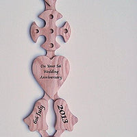 Two Hearts, Two Bells and Celtic Cross Lovespoon