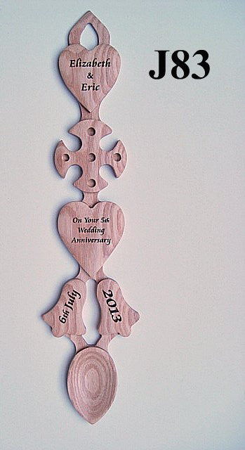 Two Hearts, Two Bells and Celtic Cross Lovespoon