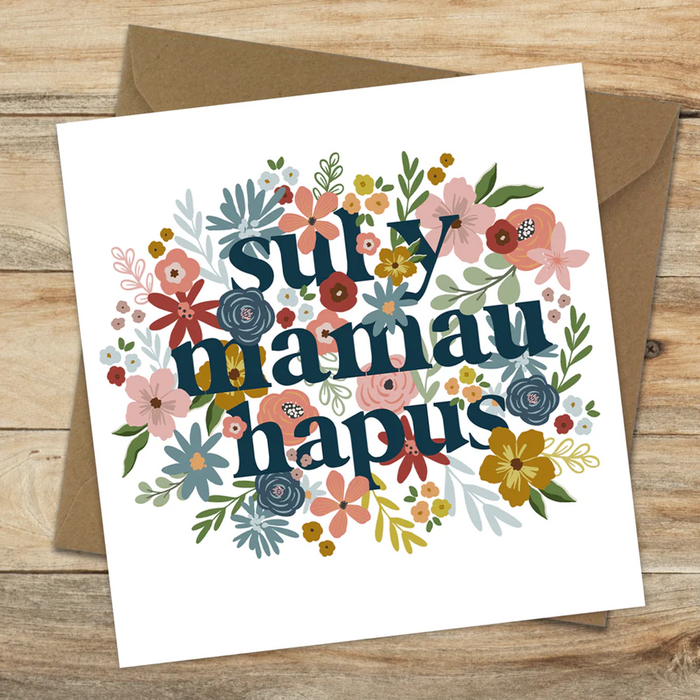 Mother's day card 'Sul y Mamau Hapus' posie