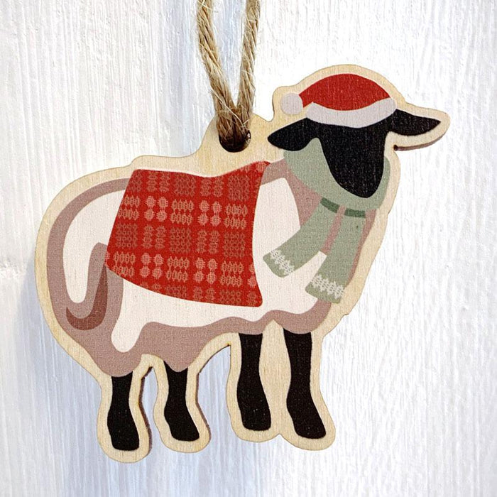 Wooden Christmas Decoration - Sheep