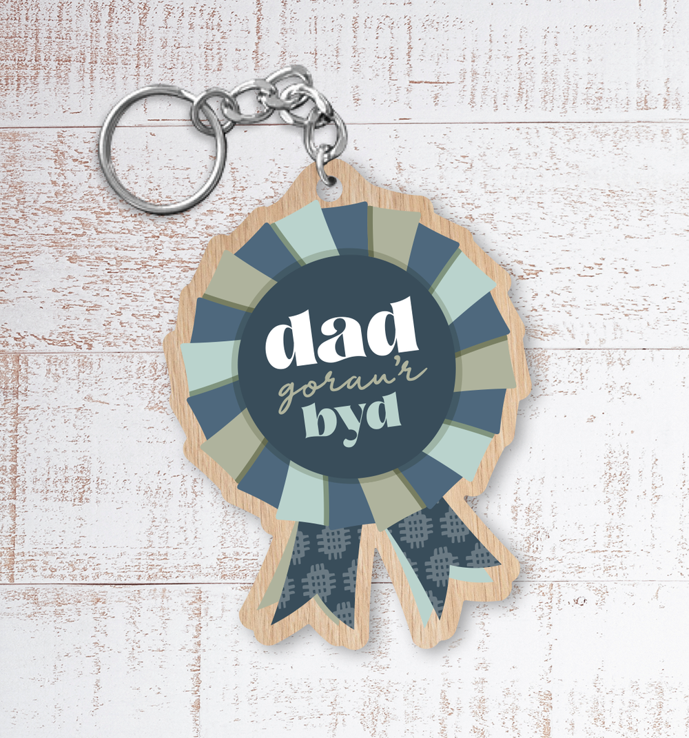 Painted Wooden Keyring &