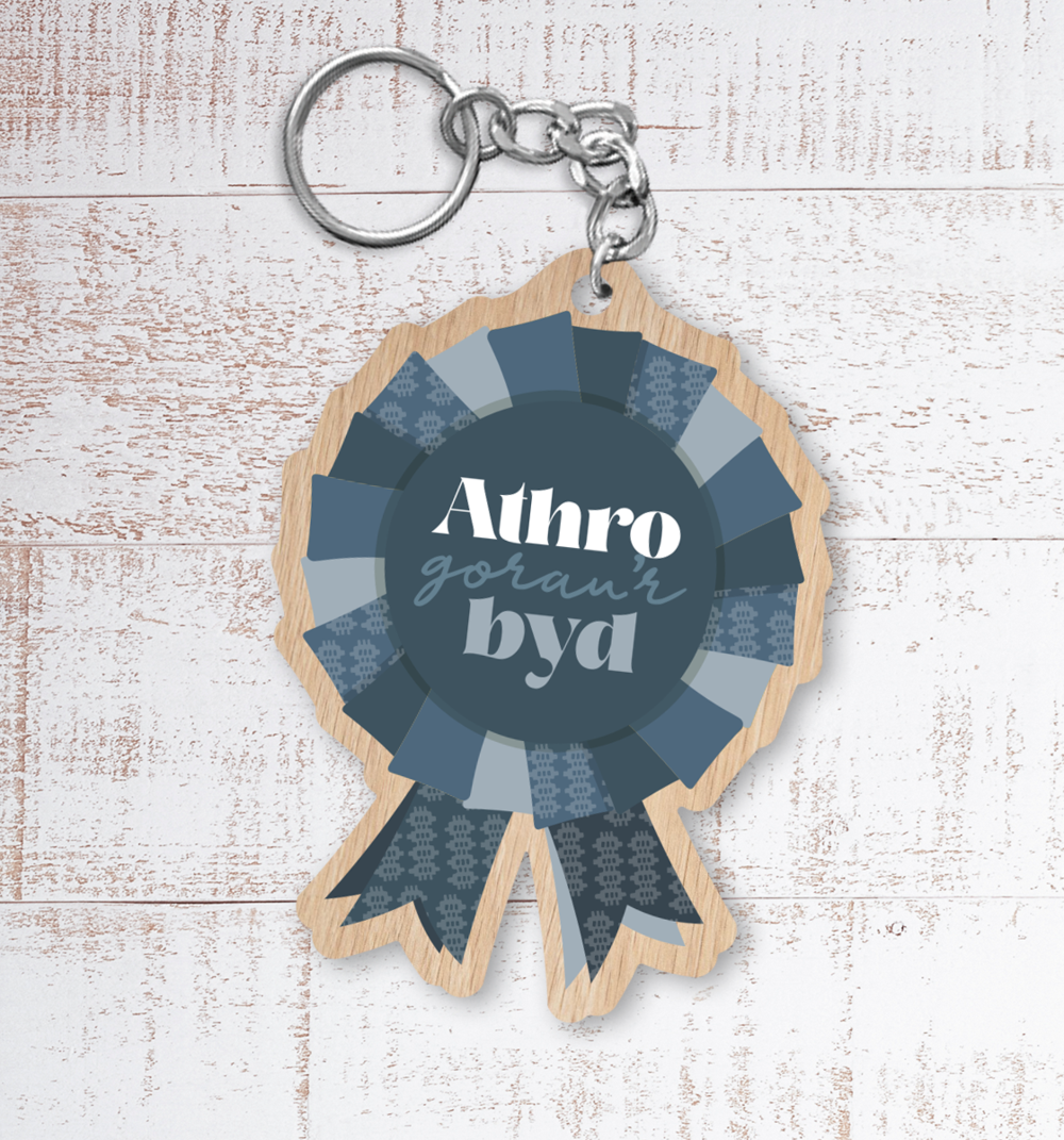 Painted Wooden Keyring &