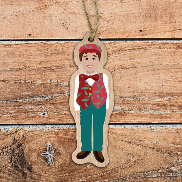 Wooden Christmas Decoration - Glyn