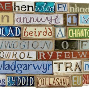 ‘Mae Hen Wlad’ on Driftwood – A3 Poster
