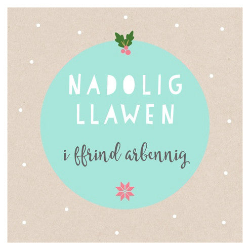 Christmas card 'Nadolig Llawen i Ffrind Arbennig' Special Friend