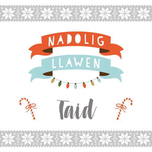 Christmas card 'Nadolig Llawen Taid' Grandad