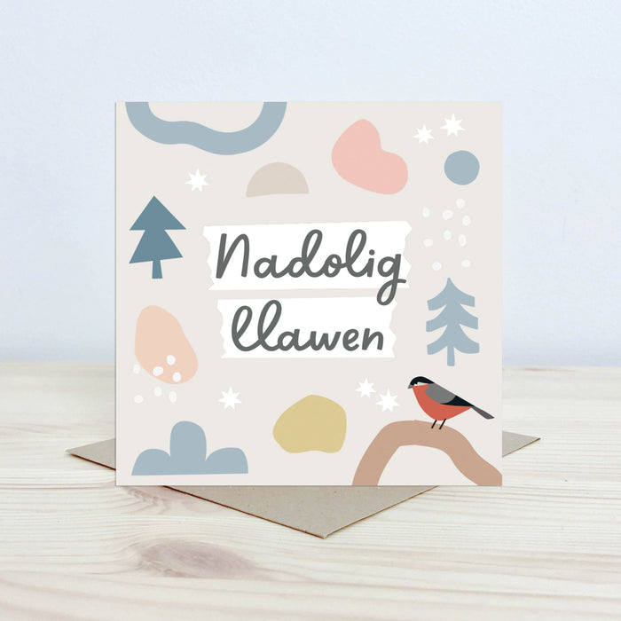 Christmas Card 'Nadolig Llawen' robin