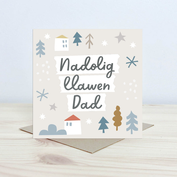 Christmas card 'Nadolig Llawen Dad'