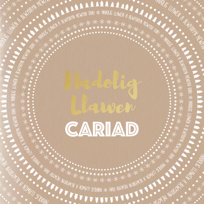 Christmas card 'Nadolig Llawen Cariad' - Love