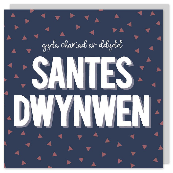 Love card 'Gyda Chariad ar Ddydd Santes Dwynwen'