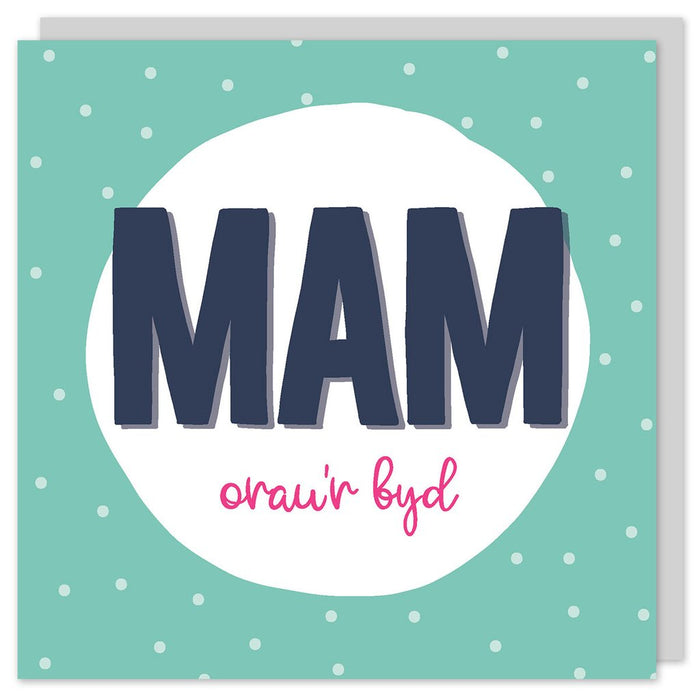 Mother's day card 'Mam orau'r byd'