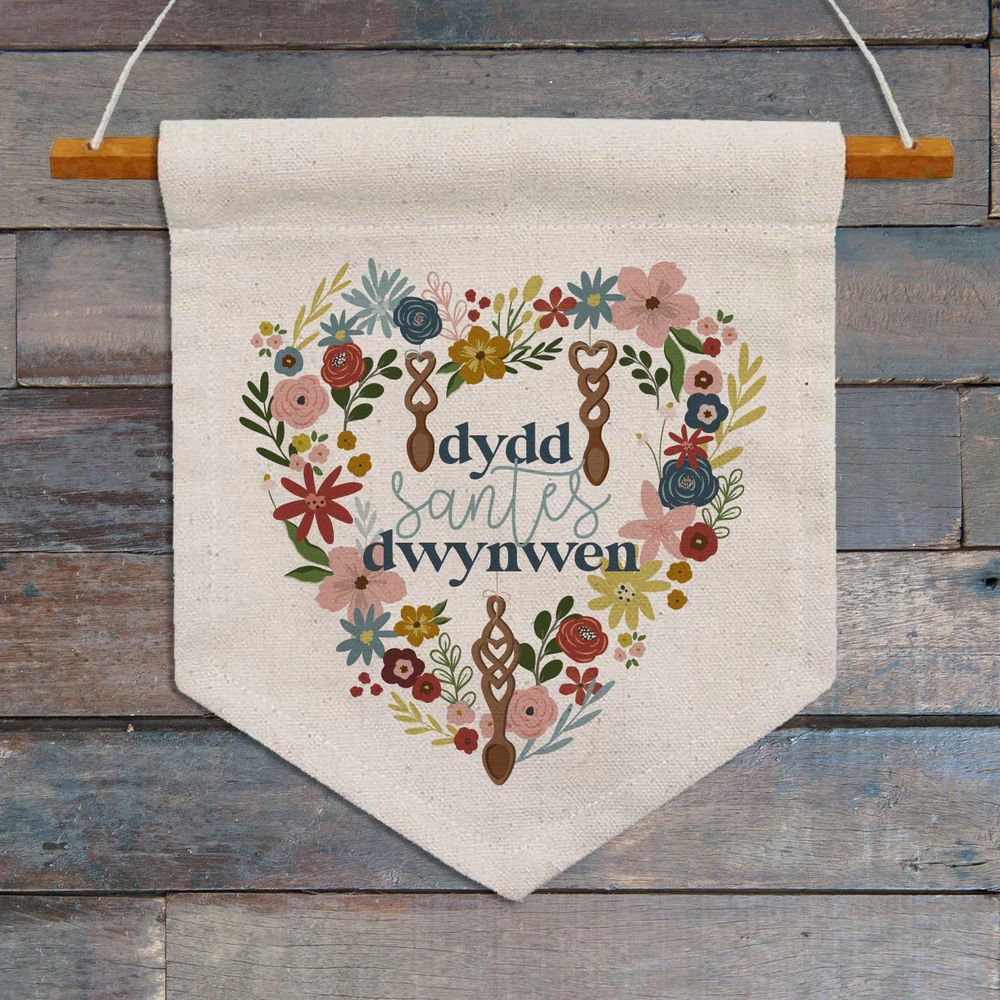 Dydd Santes Dwynwen pennant banner wall decoration